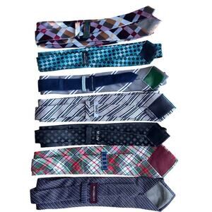 7 Men’s Ties NWOT Name Brand Neckties Gap Covington Cintas Apt 9 Pierre Cardin